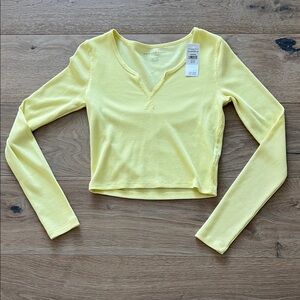 American Eagle Outfitters Light Yellow top